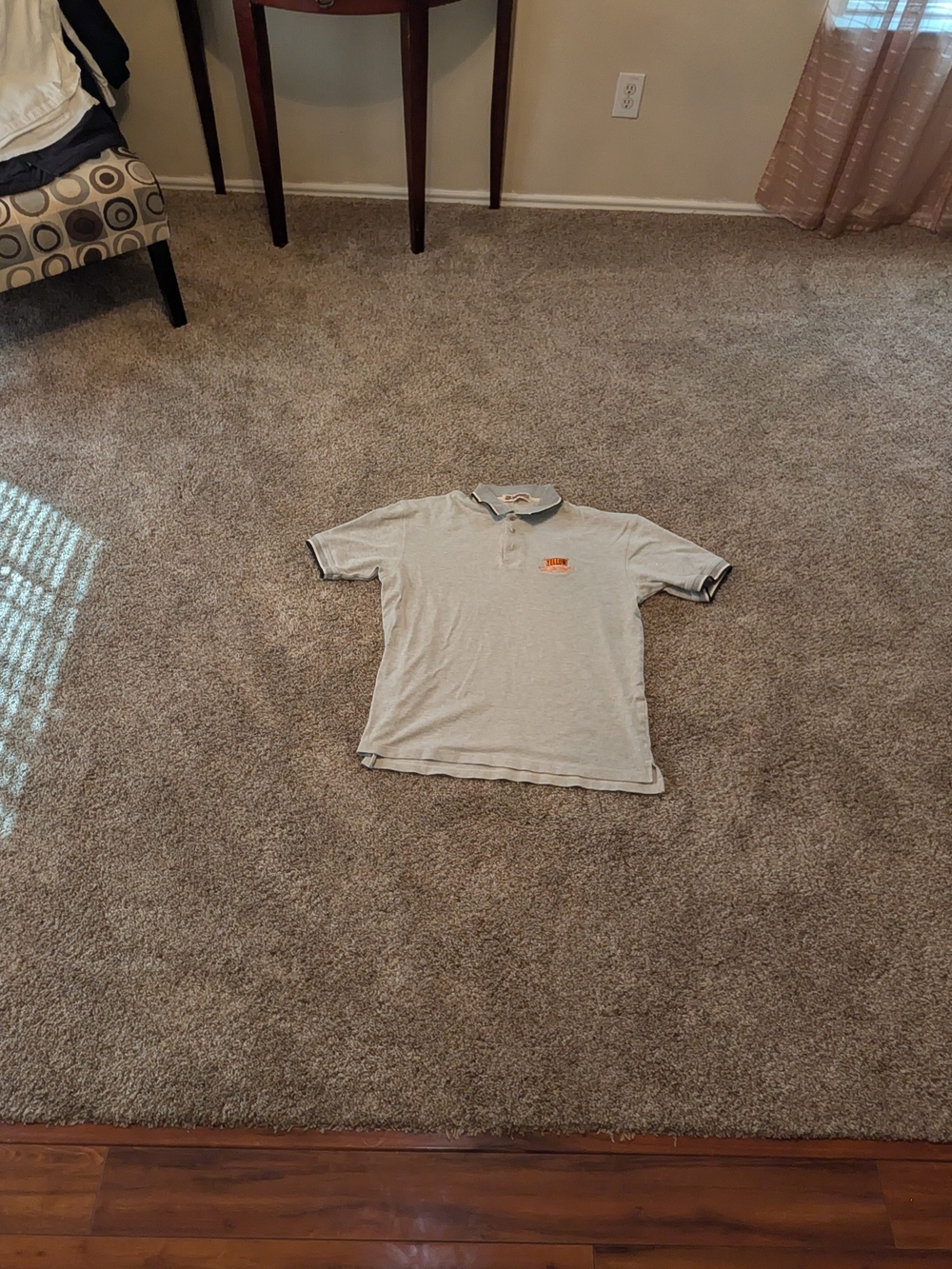 Vintage Yellow Racing Polo Shirt Grey Made in USA Akwa Racing Size XL